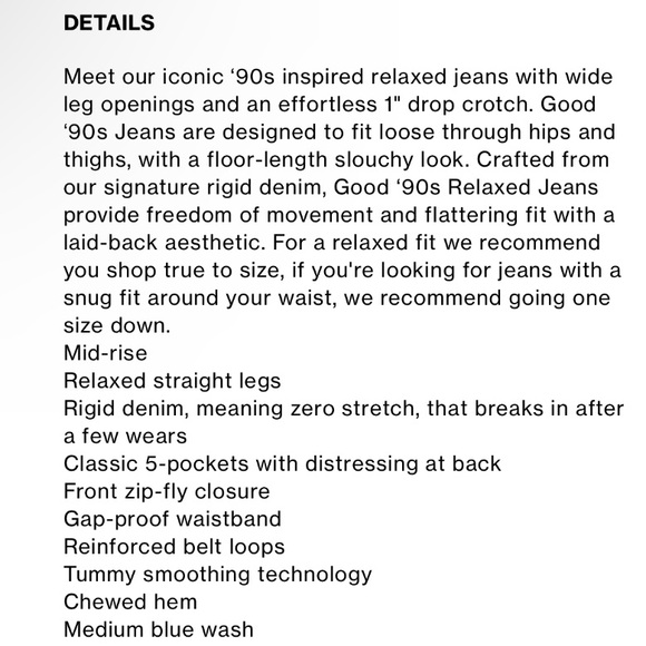 NWT GOOD AMERICAN Good 90s Slouchy Rigid Denim Jeans - 18 - Picture 12 of 12